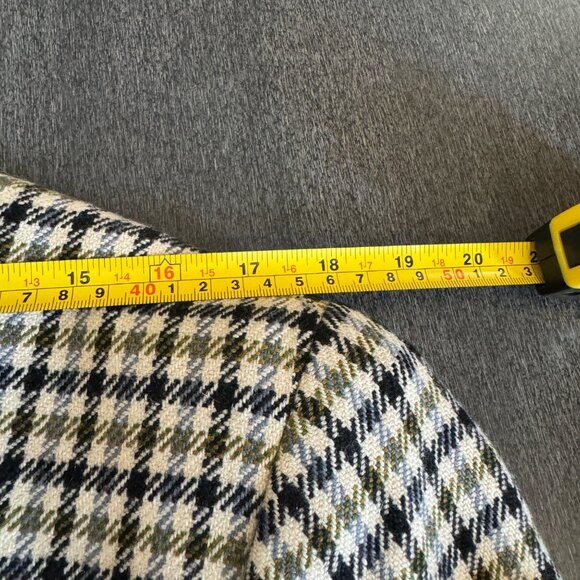 Vintage Custom A Man Hing Cheong Herringbone Check 2 Button Blazer Coat, Size 40 - Picture 8 of 9